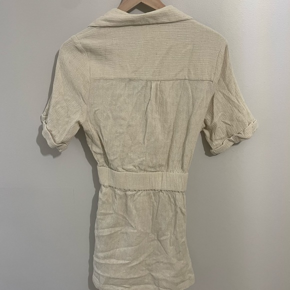 Free People Clementine Linen Wrap Dress Sz XS - Picture 9 of 9